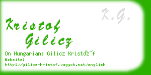 kristof gilicz business card